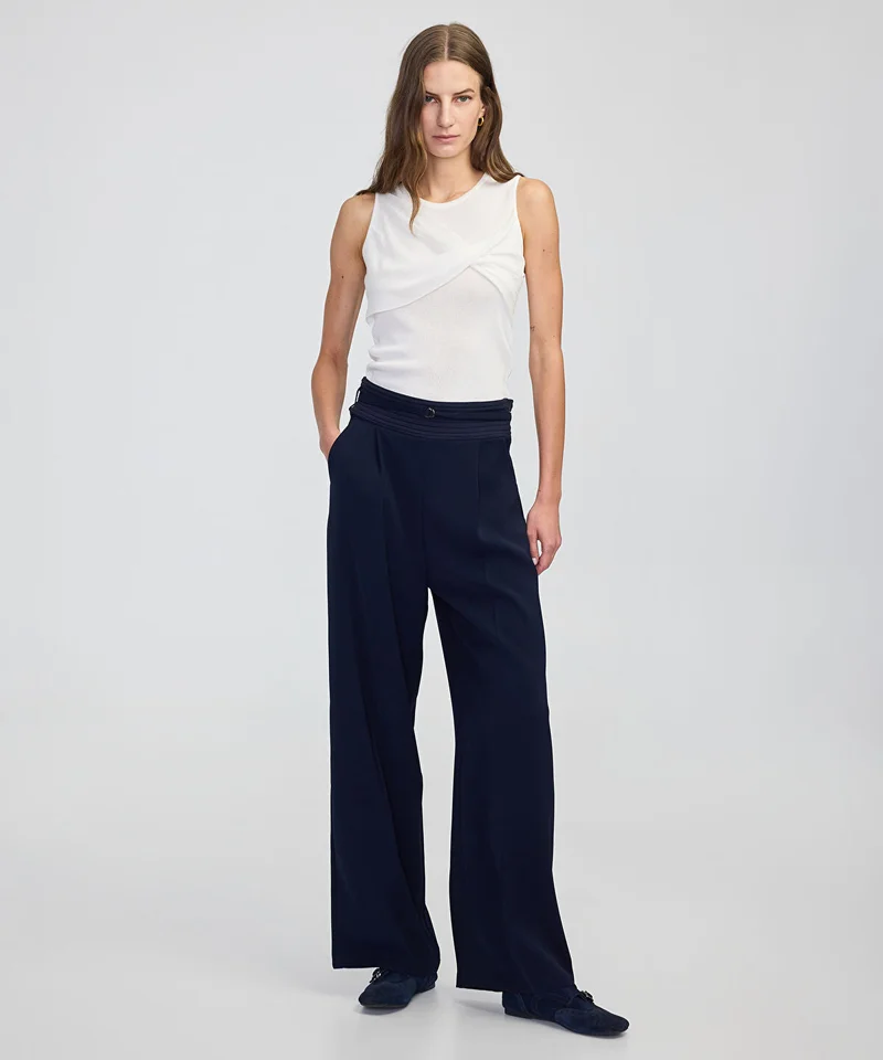 Belted Wide-Leg Trousers