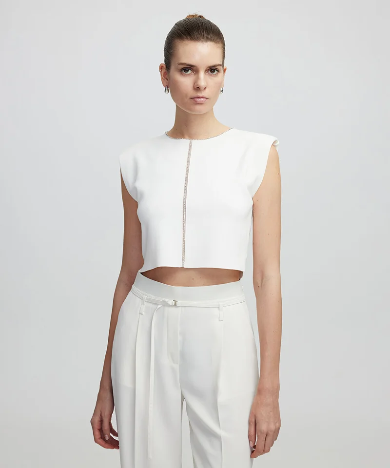 Knit Top With Rhinestones