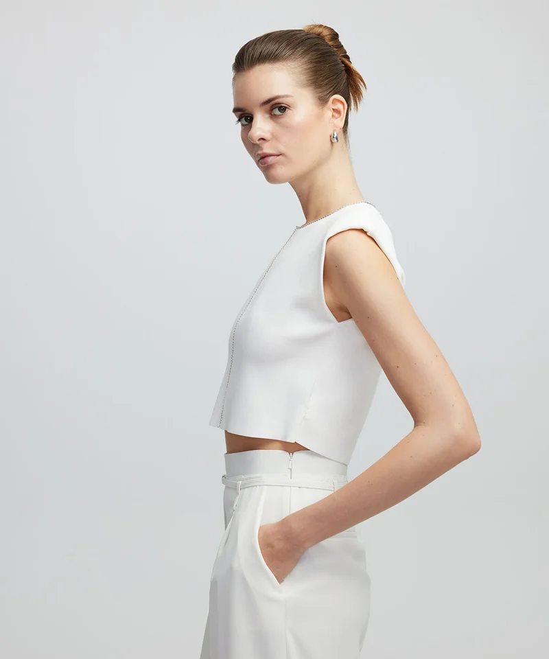 Knit Top With Rhinestones