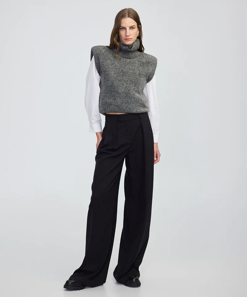 Belted Wide-Leg Trousers