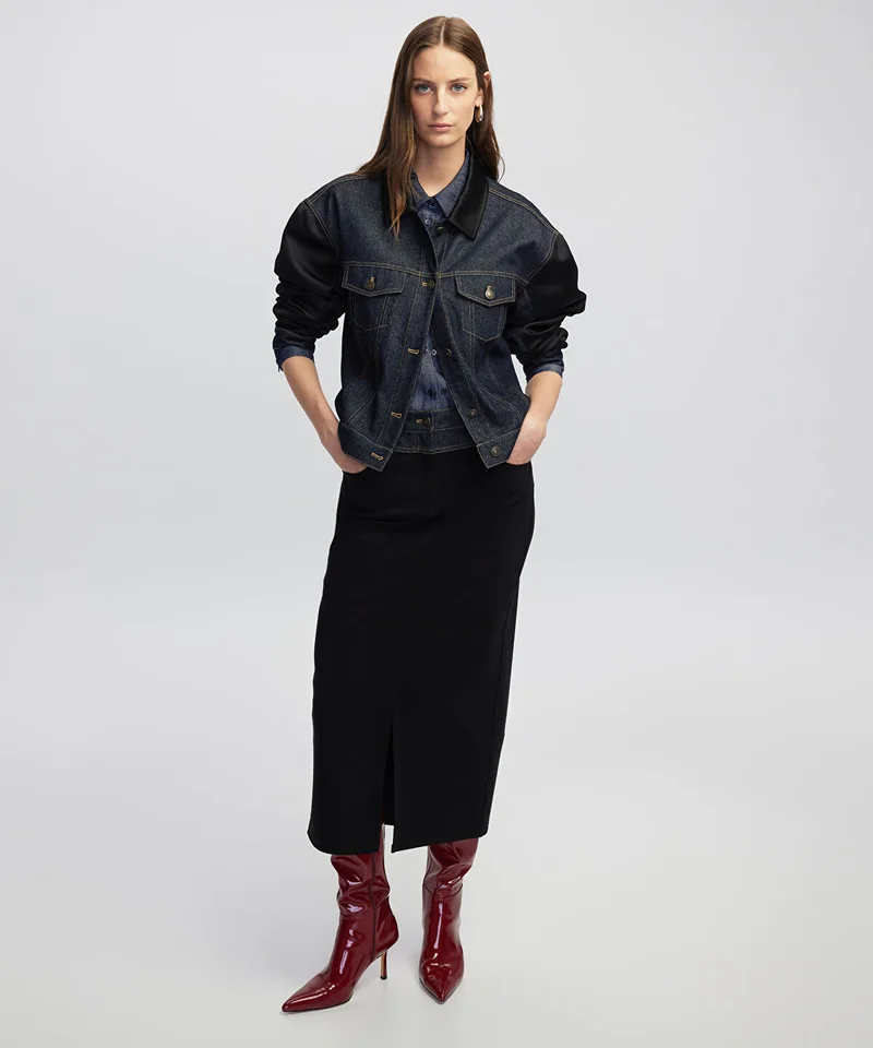 Mixed Media Pencil Skirt