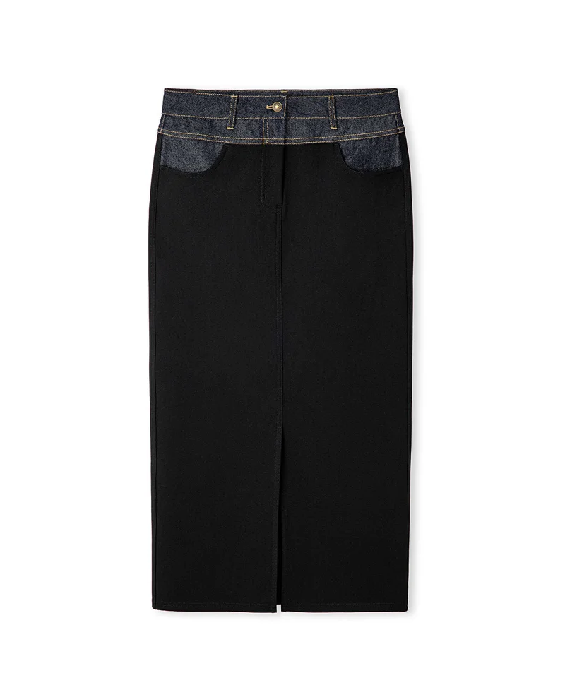 Mixed Media Pencil Skirt