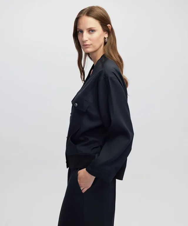 Mixed Media Bomber Jacket – image 4