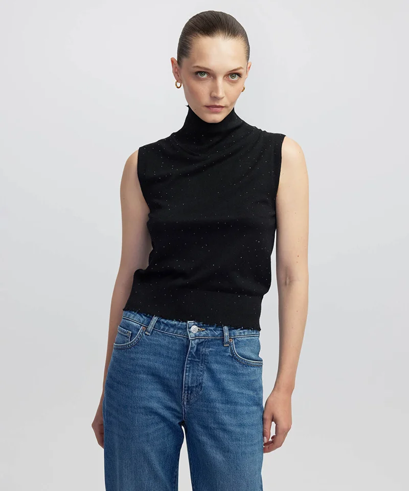 Rhinestone Knit Top