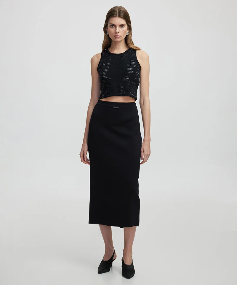Knit Midi Skirt