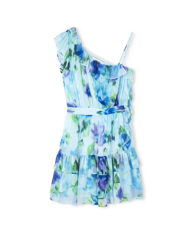 Printed Ruffle Mini Dress – image 5