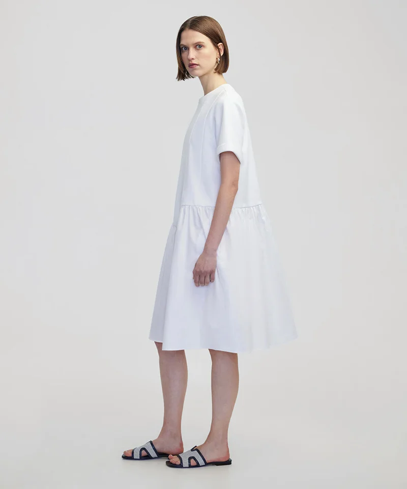 Asymmetric Gathered Dress