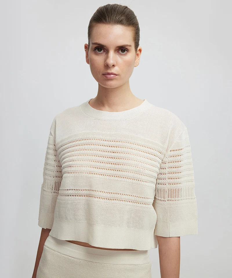 Contrast Textured Sweater