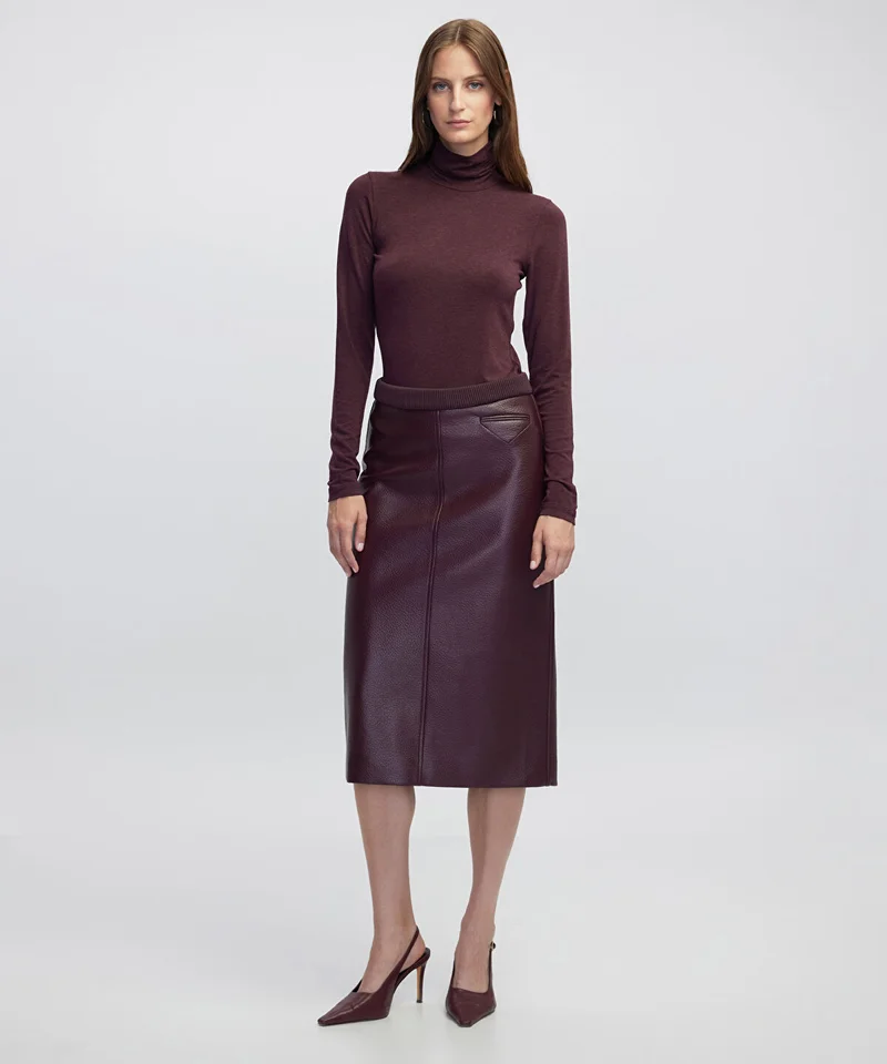Leather-Effect Skirt