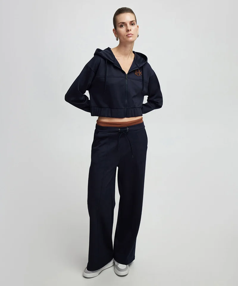 Contrast Waistband Trousers
