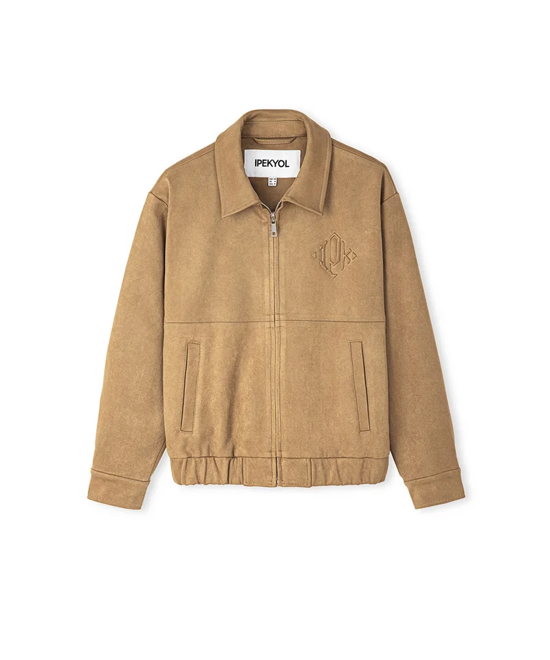 Faux Suede Bomber Jacket