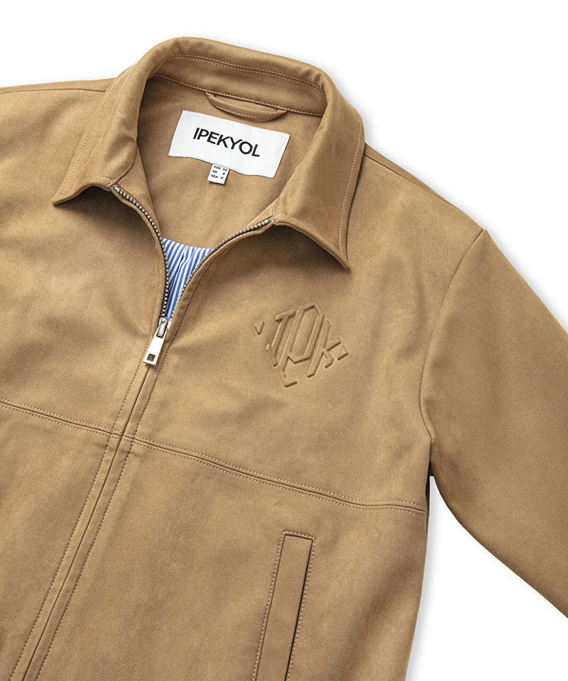 Faux Suede Bomber Jacket
