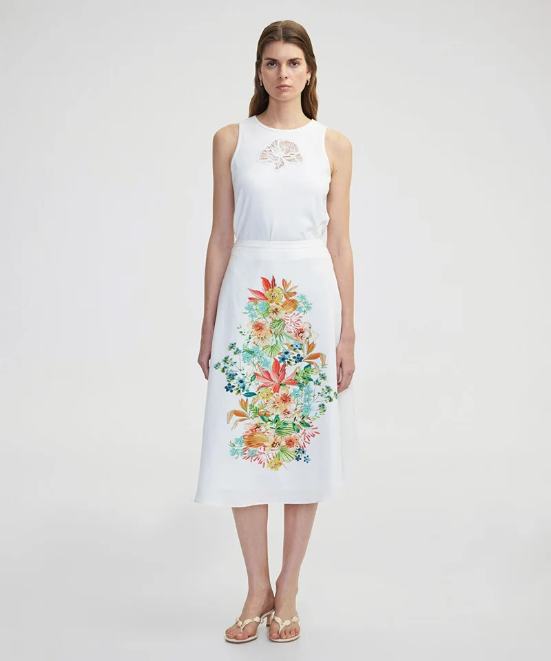 Floral Print Skirt