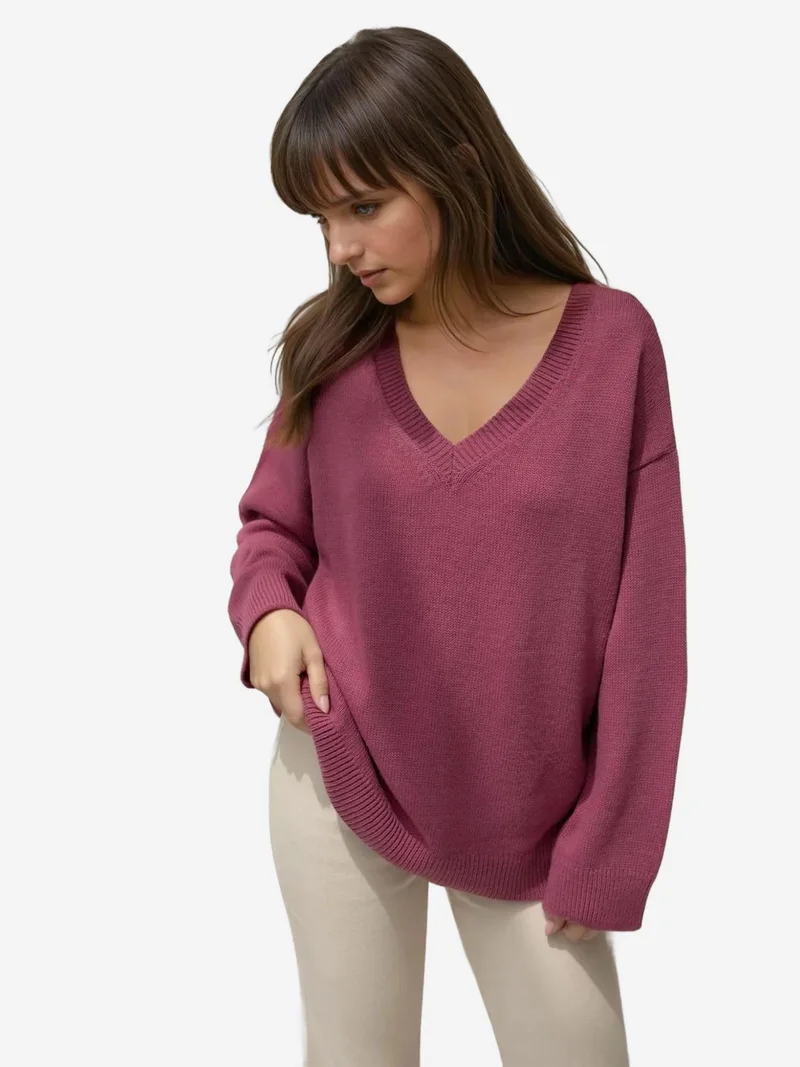 Knit V-neck Sweater