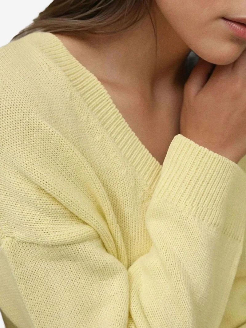 Knit V-neck Sweater