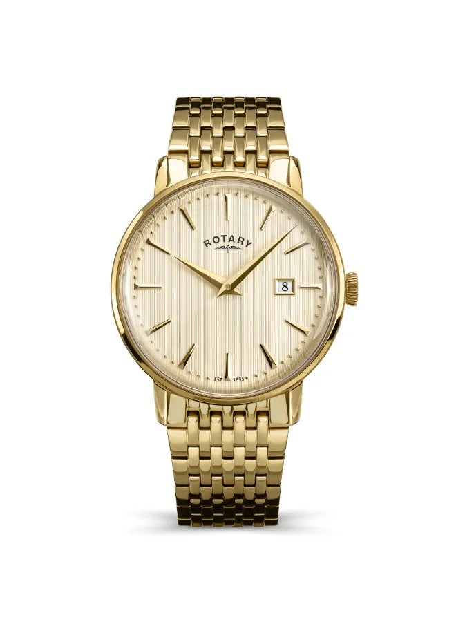 Rotary Men's Stainless Steel Bracelet Watch Gold