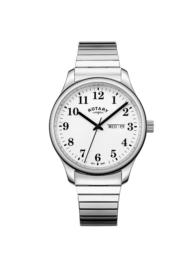 Rotary Men's Heritage Altera Stainless Steel Expander Bracelet Watch