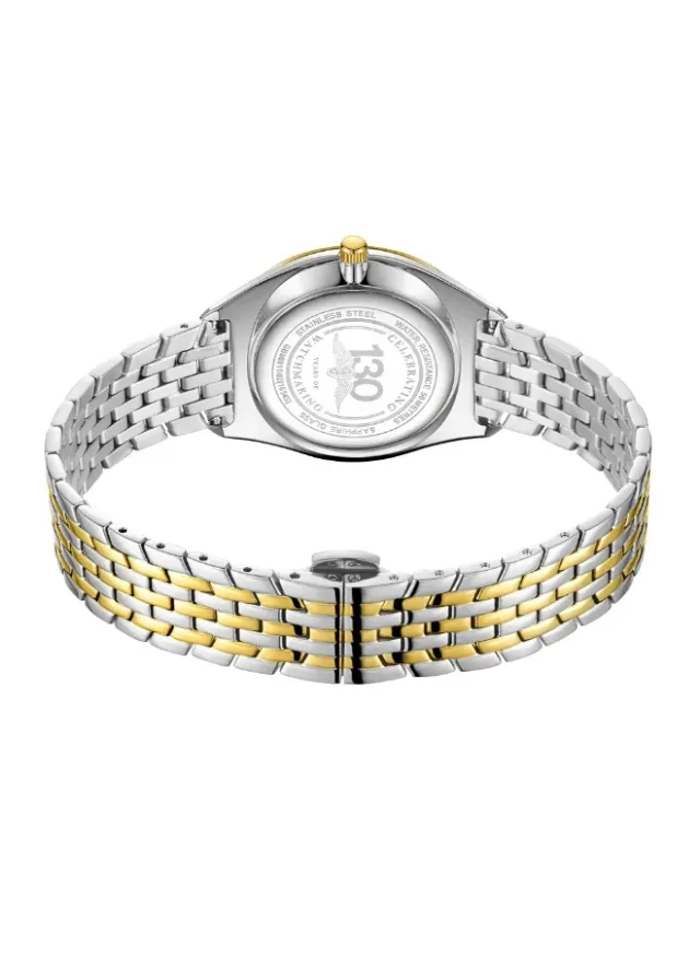Rotary Men's Ultra Slim Stainless Steel Bracelet Watch Silver & Gold – image 4