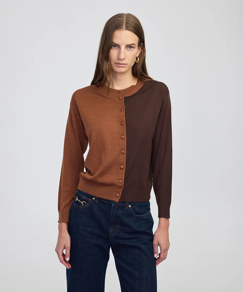 Layered Knit Cardigan