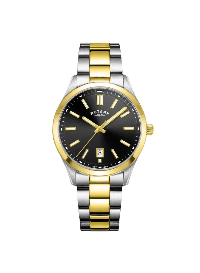 Rotary Men's Heritage Stainless Steel Bracelet Watch, Silver Gold