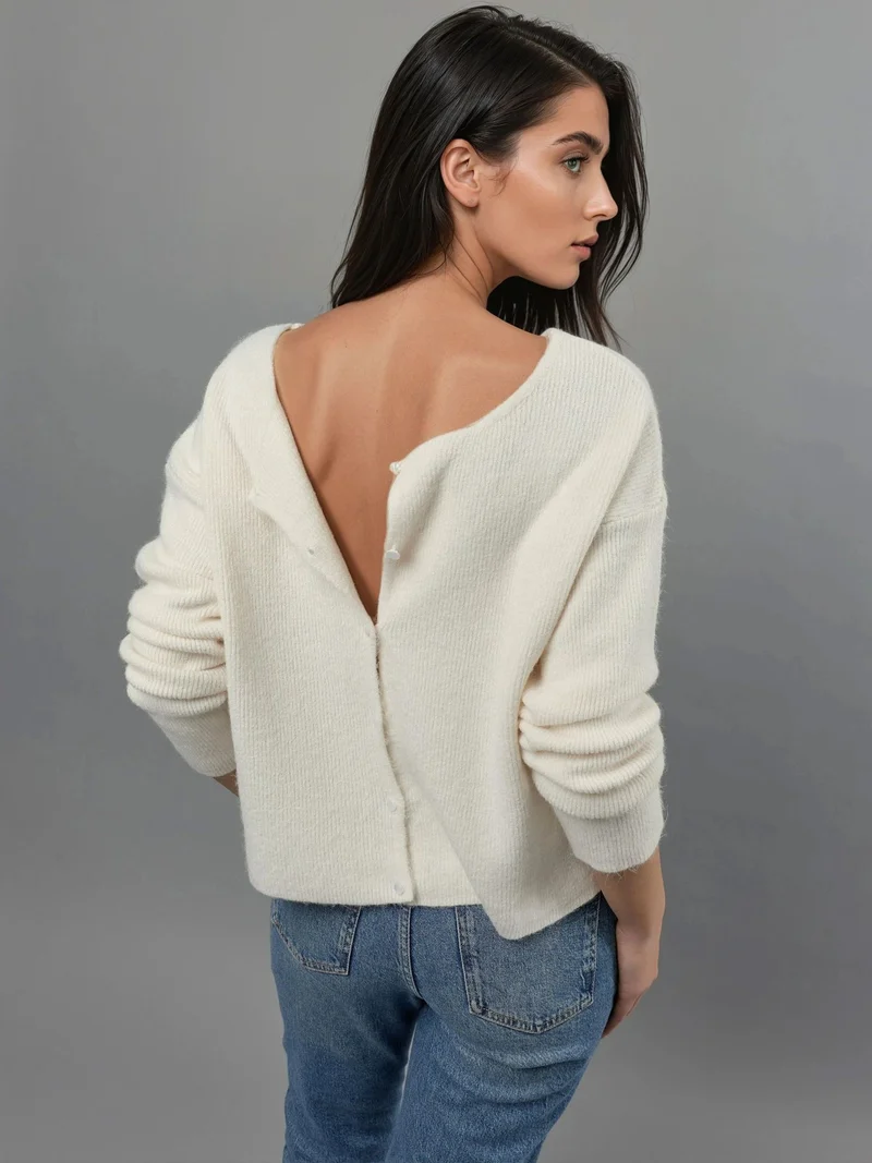 Ultra Soft Crew Neck Dual-Use Cardigan