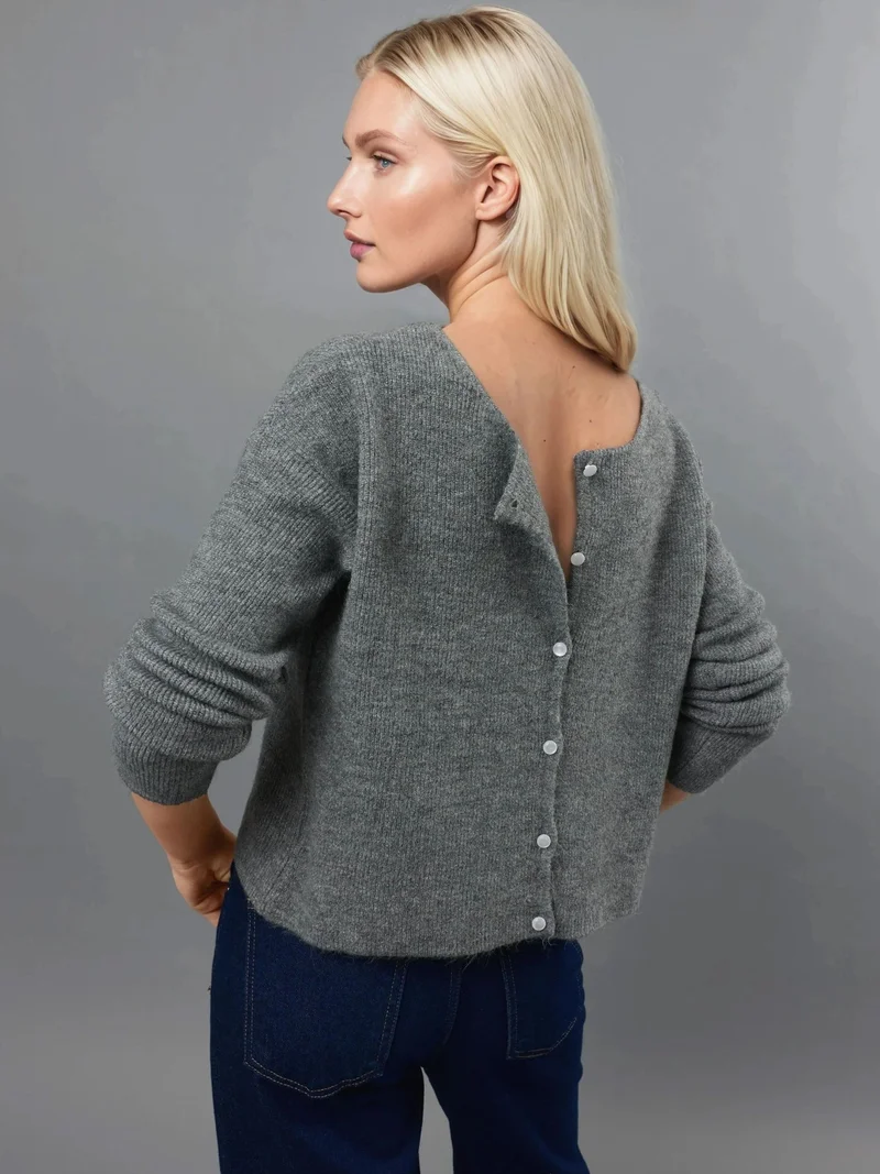 Ultra Soft Crew Neck Dual-Use Cardigan