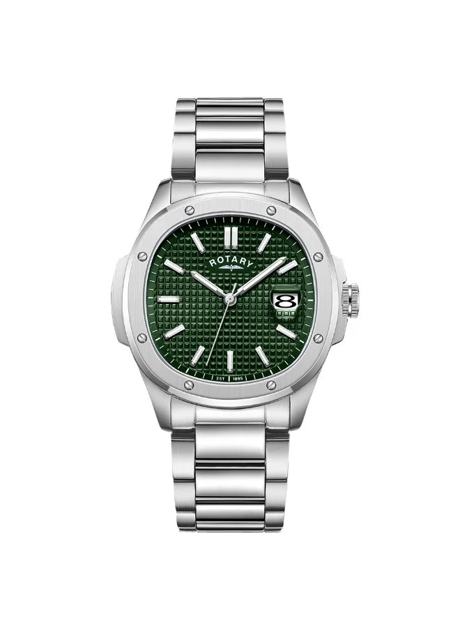 Rotary Apex 100 Stainless Steel Bracelet Watch Green