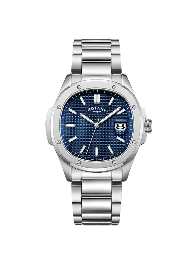 Rotary Men's Apex 100 Stainless Steel Watch Blue