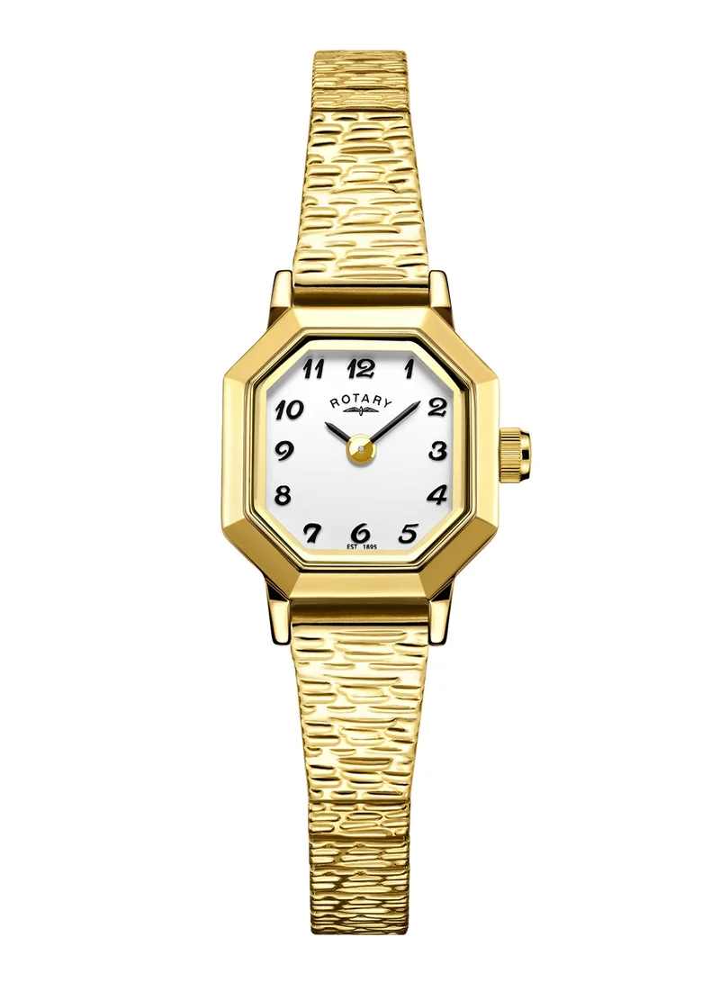 Rotary Ladies Heritage Octagonal Expander Bracelet Watch Gold