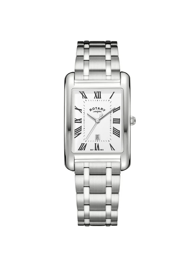 Rotary Men's Heritage Astoria Rectangular Stainless Steel Watch