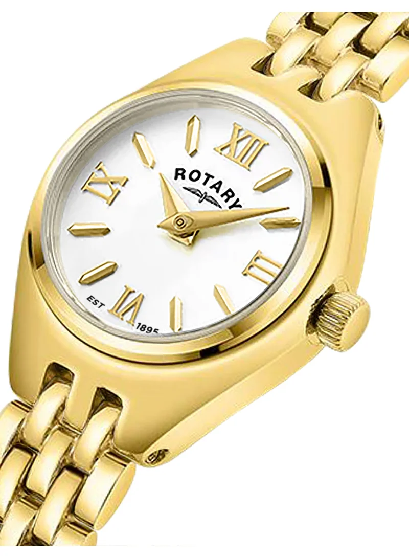 ساعة Rotary نسائية كوكتيل مطلية بالذهب ذهبية
