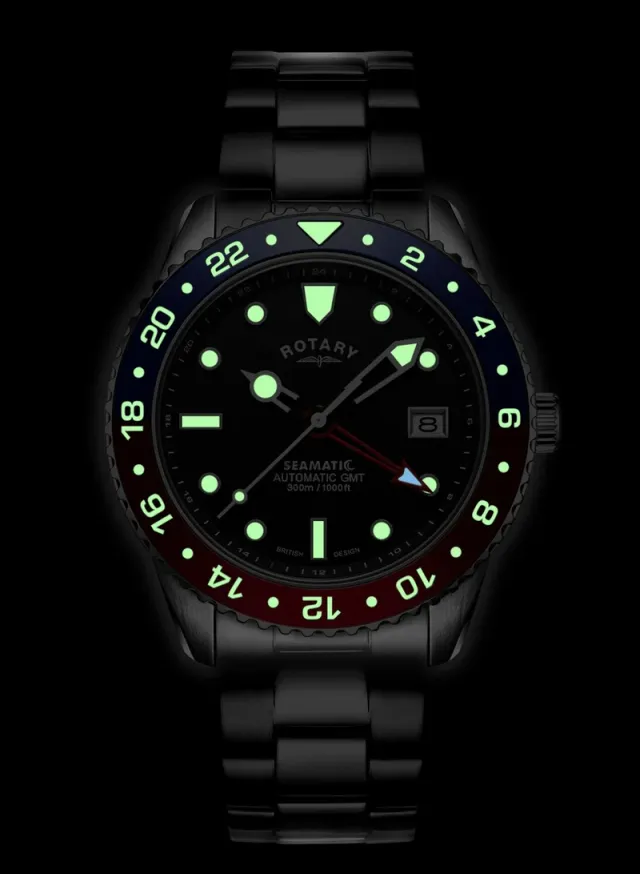 Rotary Seamatic GMT Men's Watch, Black – image 5