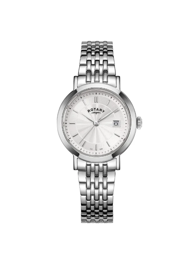 Rotary Ladies Heritage Stainless Steel Watch White