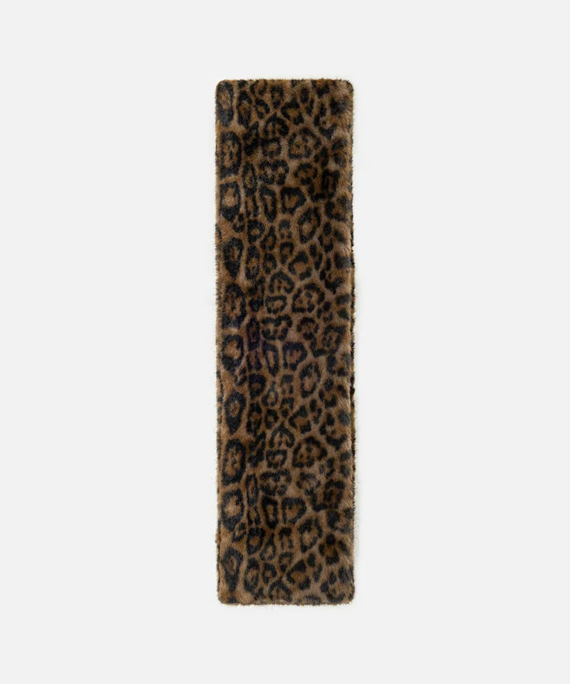 Faux Fur Scarf Leopard Print
