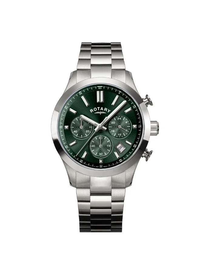 Rotary Men's Heritage Chronograph Watch Stainless Steel