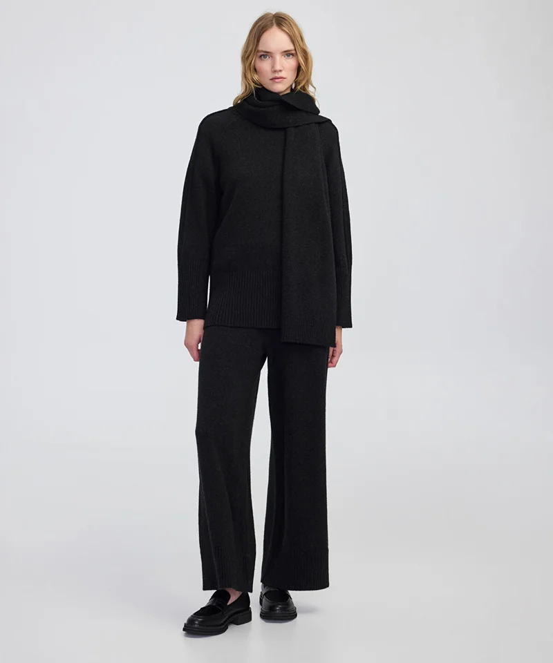 Knit Wide-Leg Trousers