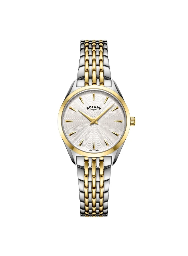 Rotary Ladies Ultra Slim Stainless Steel Bracelet Watch Silver & Gold