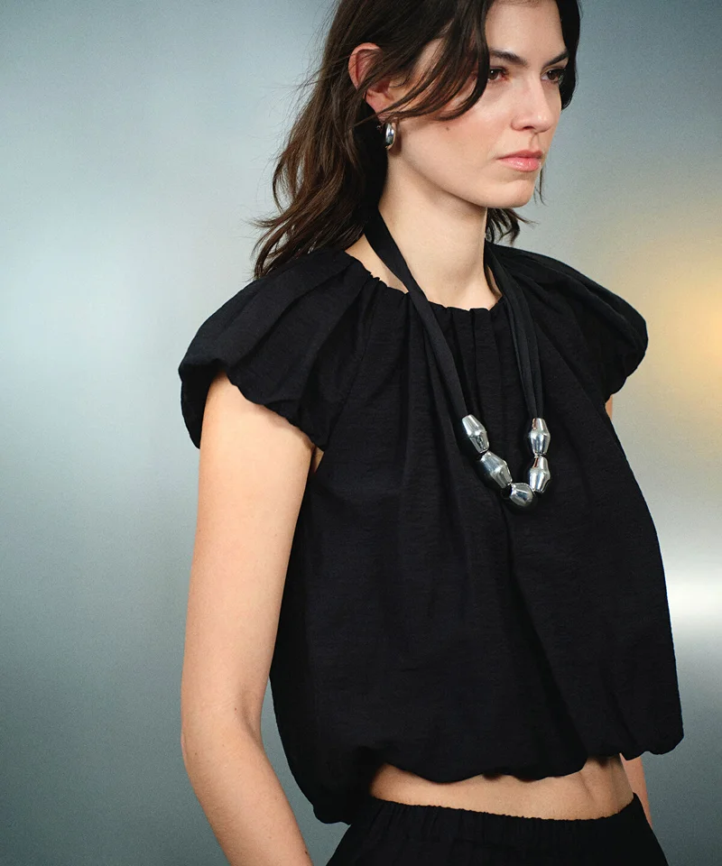 Balloon Sleeve Blouse