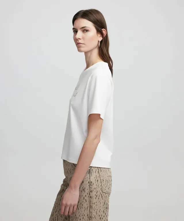 Embroidered Slogan T-Shirt – image 3