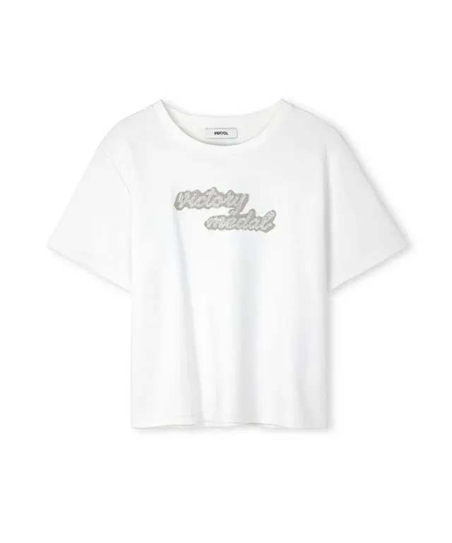 Embroidered Slogan T-Shirt – image 5