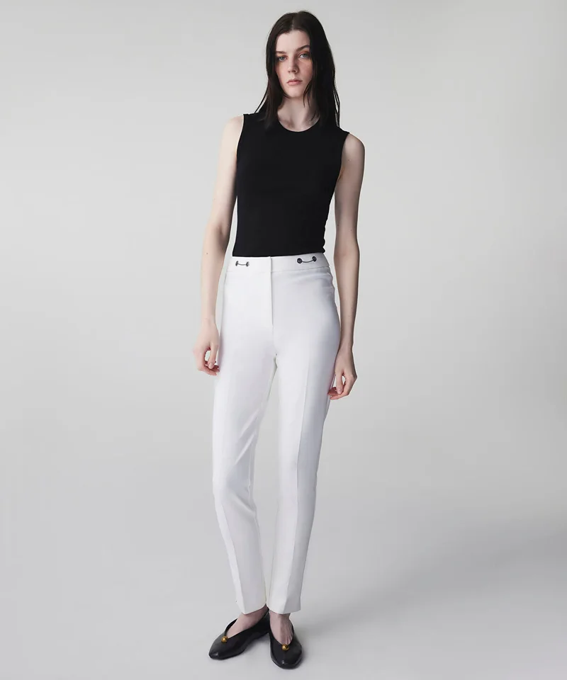 Skinny Trousers Metal Accents