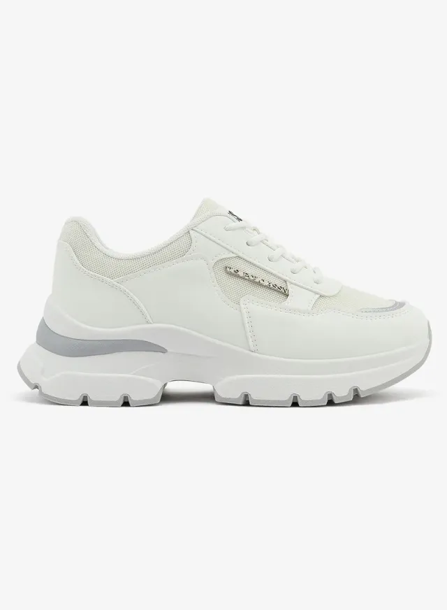 Women's Lightweight Trendy Low-Top Sneakers White – image 2
