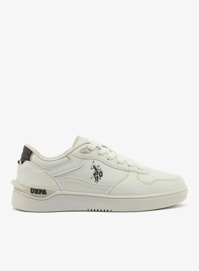 U.S. Polo Assn. Women's SHARK GLB 6FX Casual Lace-Up Sneakers Beige