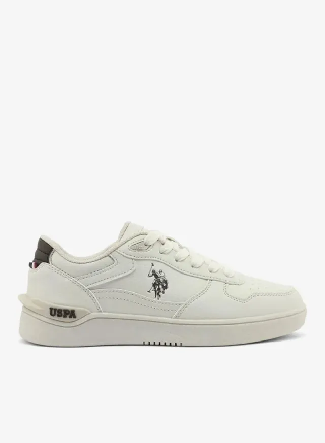 U.S. Polo Assn. Women's SHARK GLB 6FX Casual Lace-Up Sneakers Beige