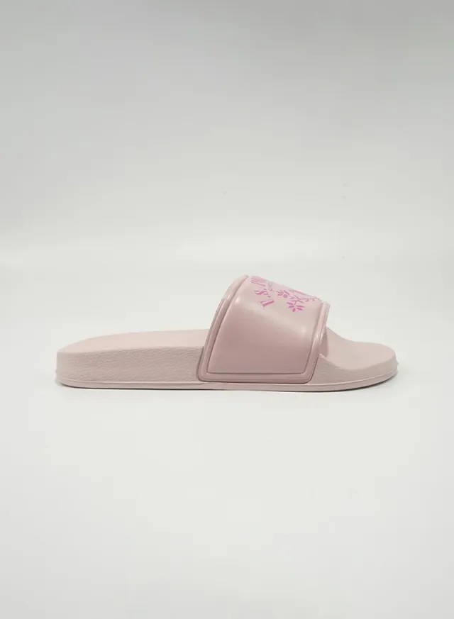 صندل U.S. Polo Assn. نسائي سهل الارتداء بتصميم سلايد بلون باودر – صورة 2
