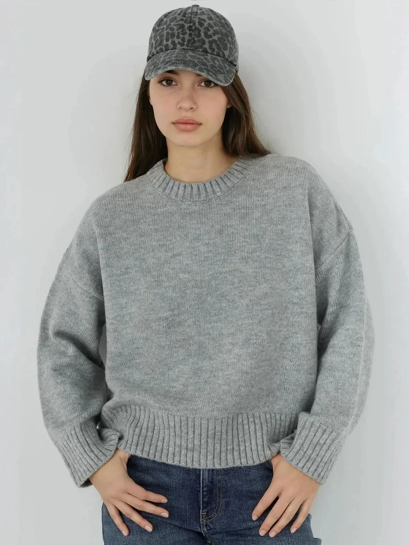 Thick Crewneck Soft Touch Sweater