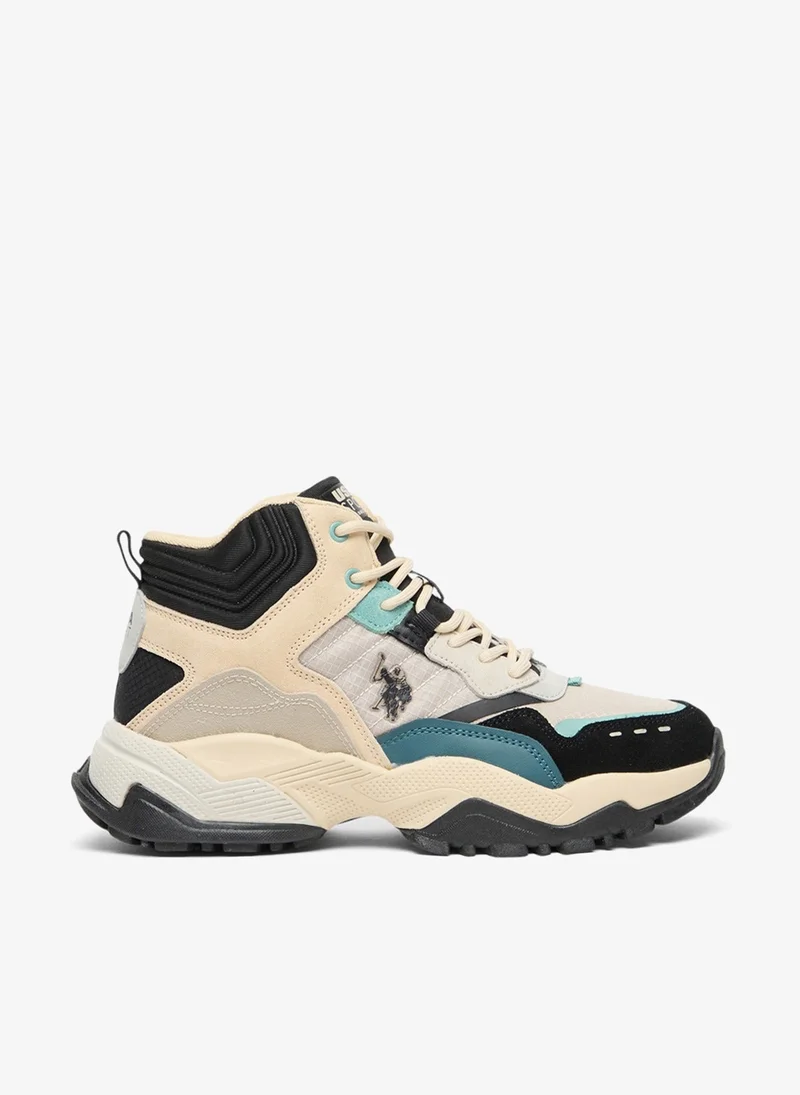 Women's Rugged High-Top Sneakers Beige