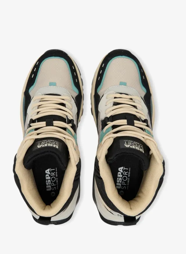 Women's Rugged High-Top Sneakers Beige – image 6
