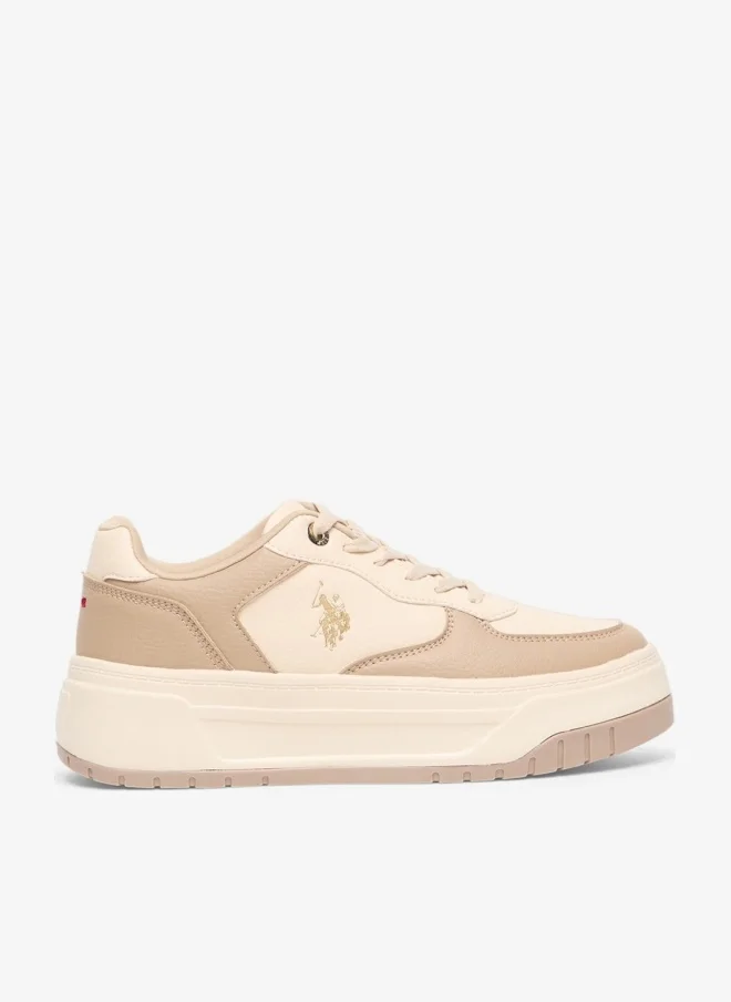 Women's Chunky Low-Top Sneakers Beige