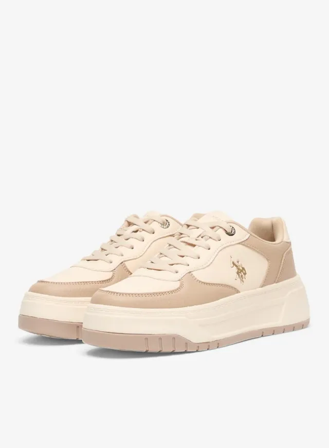Women's Chunky Low-Top Sneakers Beige – image 4
